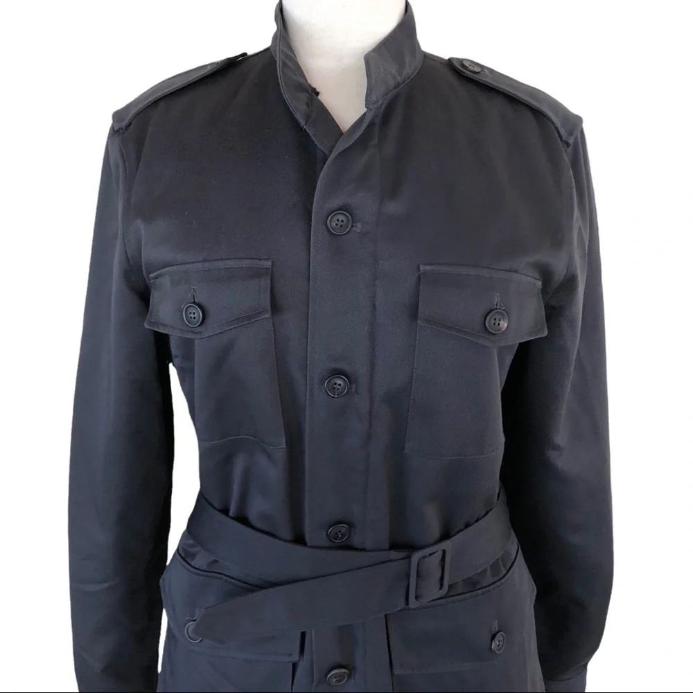 A.P.C. Field Military Sherpa Lined Belted Grey Jacket - Picture 3 of 10